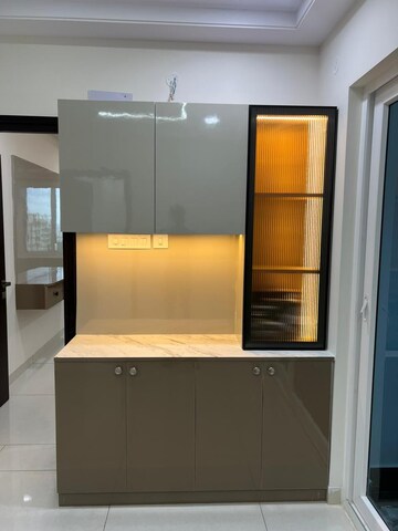 Kitchen in 3 BHK Apartment at Aparna Sarovar Zicon, Nallagandla – for Rent