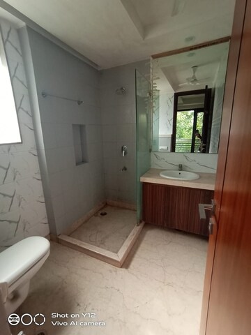 Bathroom in 4 BHK Builder Floor at Panchsheel Park – for Rent