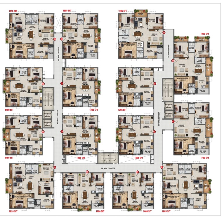 Master Plan, rk-oxygen-valley 2 Bedroom 1290 Sq.Ft. Apartment In Mallampet Hyderabad 8996249