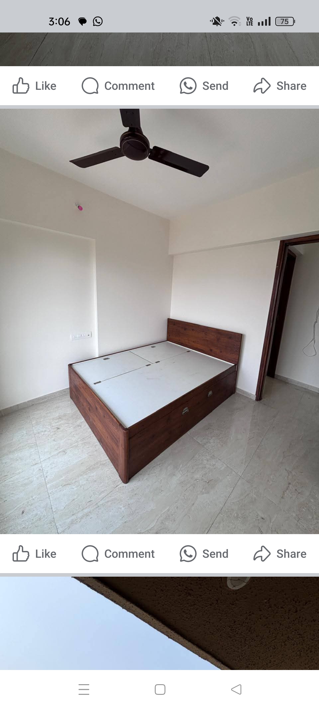 2 BHK Apartment For Rent in Orlem Peace