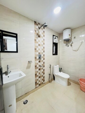 Bathroom in 1 BHK Builder Floor at Paryavaran Complex – for Rent