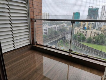 Balcony in 3 BHK Apartment at Adani Western Heights Sky Apartments, Andheri West – for Rent