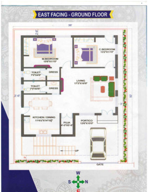 Floor Plan in  Plot at Mahagiri Golden Hills, Munganoor – for Sale