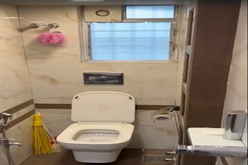 Bathroom in 2 BHK Builder Floor at Juhu – for Rent