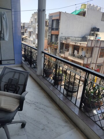 Balcony in 3 BHK Builder Floor at Malviya Nagar – for Rent