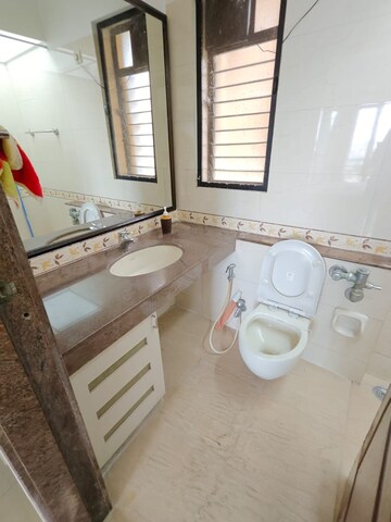 Bathroom in 2 BHK Apartment at Raheja Heights Phase 2, Goregaon East – for Rent