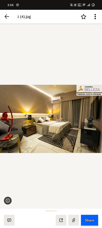 Living Room in 4 BHK Apartment at Sushma Belleza, International Airport Road – for Sale