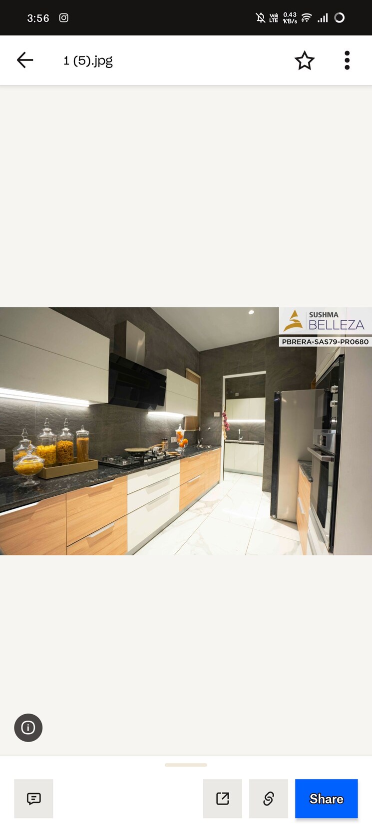 Kitchen, sushma-belleza 4 Bedroom 3450 Sq.Ft. Apartment In International Airport Road Zirakpur 8997339
