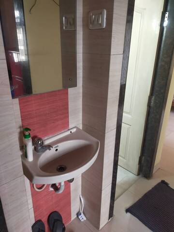 Bathroom in 1 RK Apartment at Raunak Heights, Ghodbunder Road – for Rent