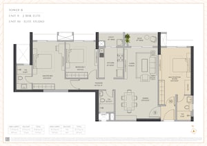 Floor Plan in 3 BHK Apartment at K Raheja Antares, Kanjurmarg West – for Sale