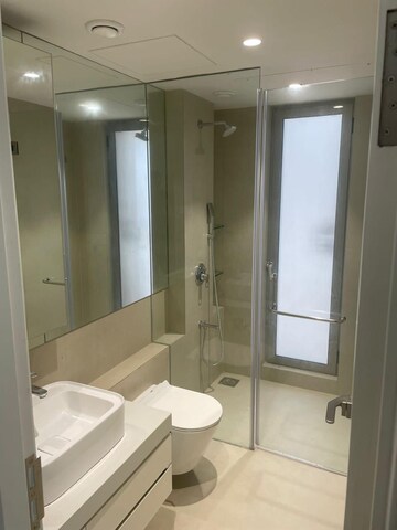 Bathroom in 3 BHK Apartment at Nutan Laxmi CHS, Juhu – for Rent