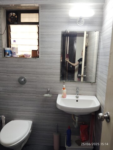 Bathroom in 2 BHK Apartment at Cosmos Jewels, Ghodbunder Road – for Rent