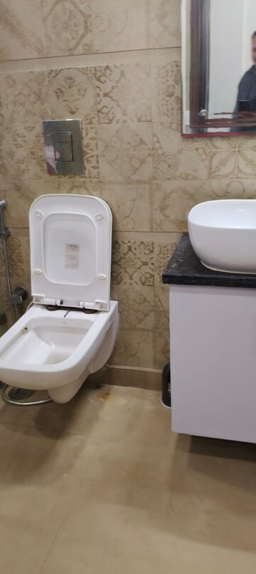 Bathroom in 3.5 BHK Builder Floor at Shivalik Colony – for Rent