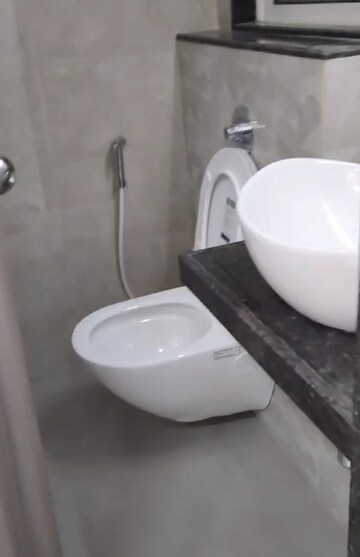 Bathroom in 1 BHK Apartment at Ashar Axis, Majiwada – for Rent
