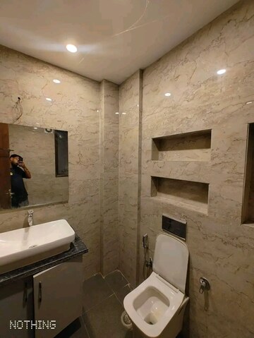 Bathroom in 3 BHK Builder Floor at Chattarpur – for Rent
