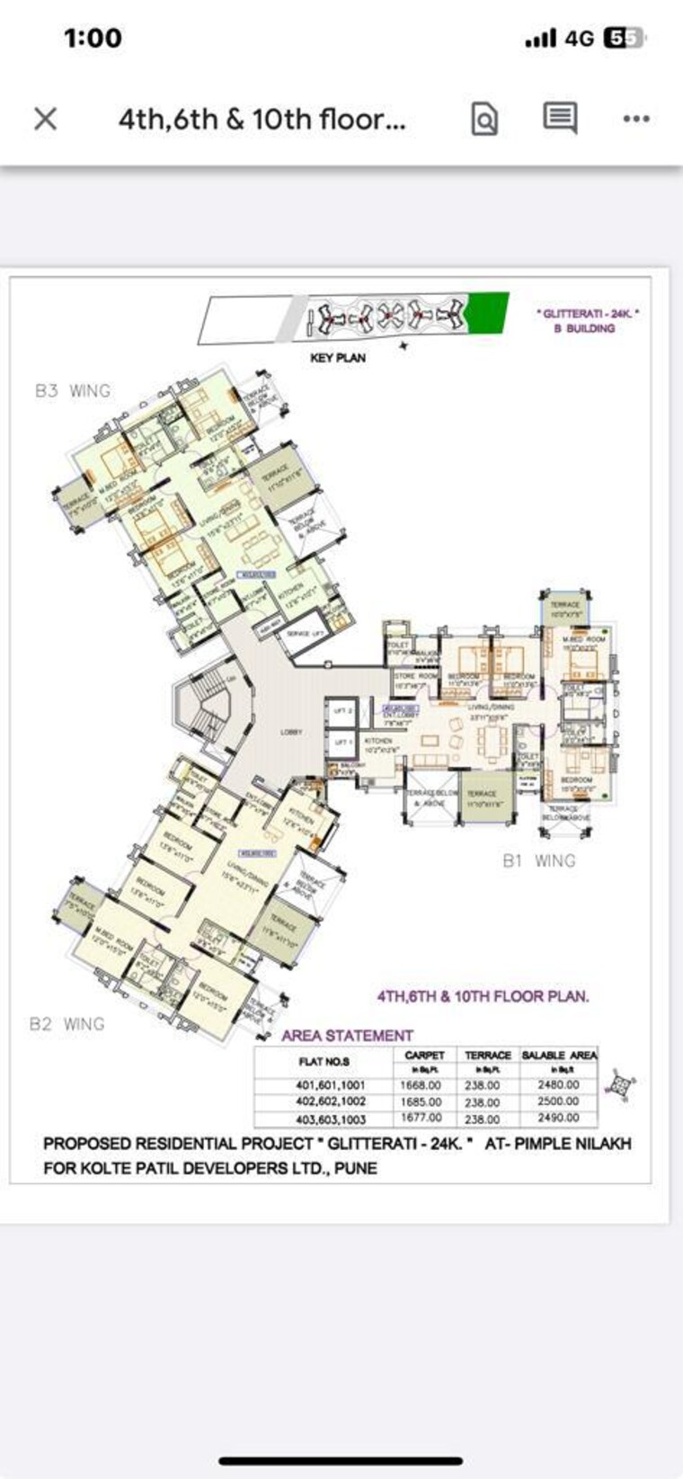 Master Plan, kolte-patil-24k-glitterati 4 Bedroom 2745 Sq.Ft. Apartment In Pimple Nilakh Pune 8999397