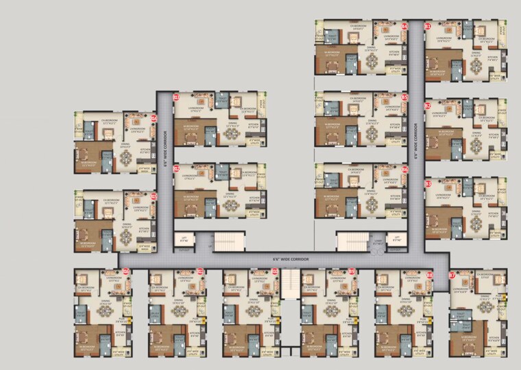 Master Plan, ksr-signature-4 2 Bedroom 1210 Sq.Ft. Apartment In Tellapur Hyderabad 8999425