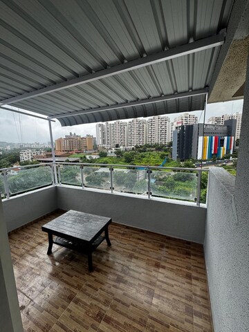 Balcony in 3 BHK Apartment at Prithvi Sai Velocity Phase 1, Bavdhan – for Rent