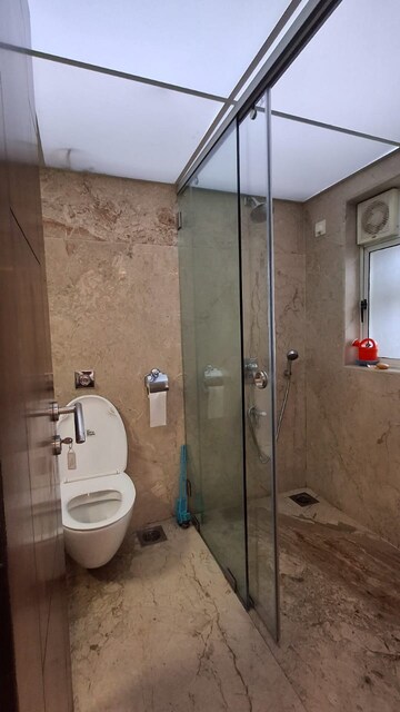 Bathroom in 3 BHK Apartment at Dheeraj Celestial, Bandra West – for Rent