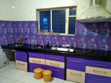 Kitchen in 3 BHK Apartment at Rahul Towers, Kothrud – for Rent