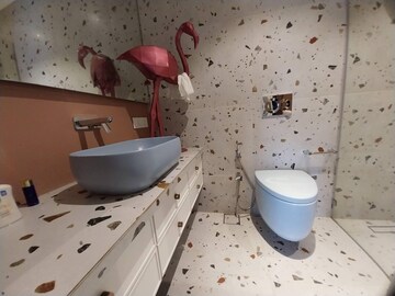 Bathroom in 3 BHK Apartment at Lodha World View, Worli – for Rent