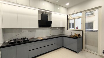 Kitchen in 3 BHK Apartment at Rajapushpa Provincia, Narsingi – for Rent