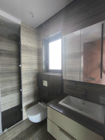 Bathroom in 3 BHK Apartment at Rajapushpa Provincia, Narsingi – for Rent