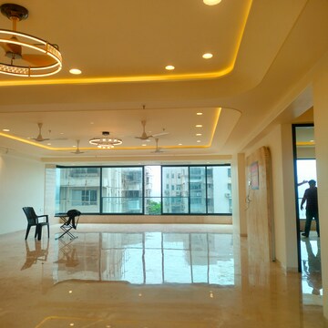 Living Room in 4 BHK Apartment at Prime Beach, Juhu – for Rent