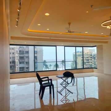 Living Room in 4 BHK Apartment at Prime Beach, Juhu – for Rent