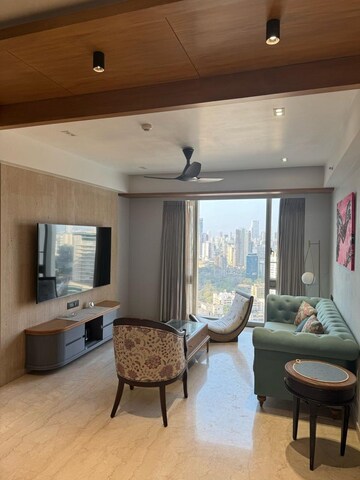 Living Room in 3 BHK Apartment at Lodha The Park, Worli – for Rent