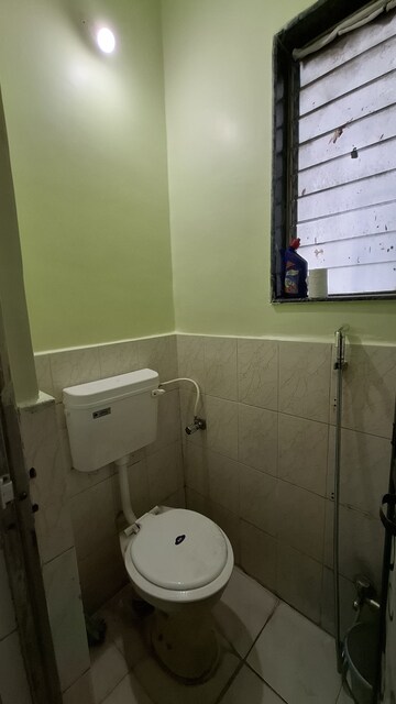 Bathroom in 1 BHK Apartment at Kopar Khairane – for Rent