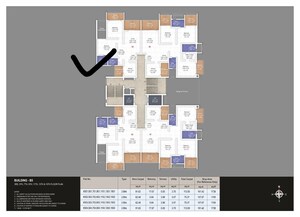 Floor Plan in 3 BHK Apartment at Godrej 24, Hinjewadi – for Sale
