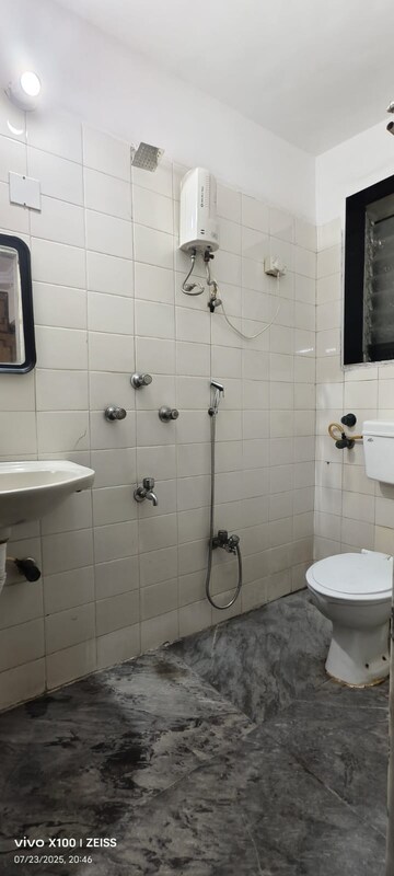 Bathroom in 3 BHK Apartment at Kalash Udyan, Kopar Khairane – for Rent