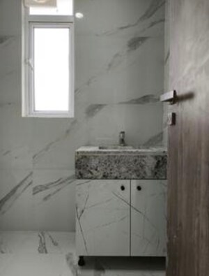 Attached Bathroom in 3.5 BHK Builder Floor at Smart World Gems, Sector 89 – for Sale