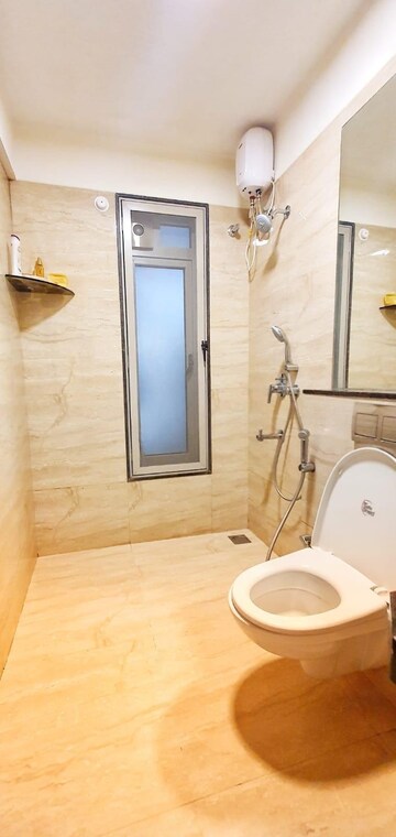 Bathroom in 3 BHK Apartment at Adani Western Heights Sky Apartments, Andheri West – for Rent