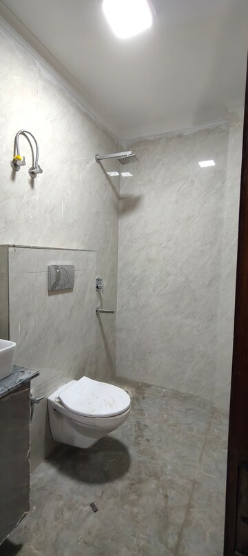 Bathroom in 3 BHK Builder Floor at Chattarpur – for Rent