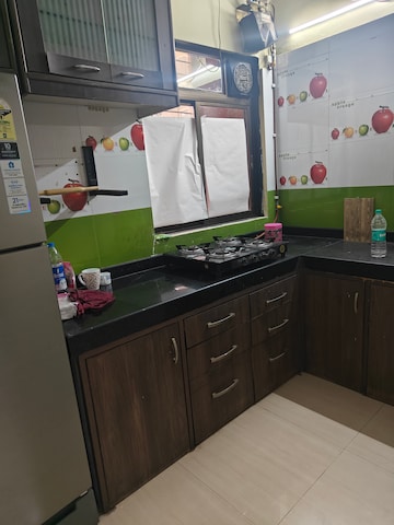Kitchen in 2 BHK Apartment at Oracle Sapphire CHS, Nerul – for Rent
