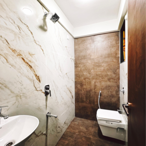 Bathroom in 2 BHK Apartment at Pushpak Nagar – for Sale
