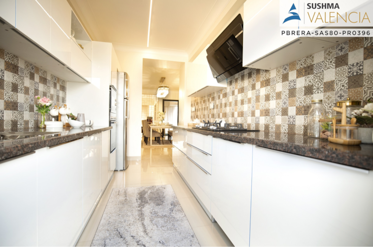 Kitchen, sushma-valencia 3 Bedroom 1800 Sq.Ft. Apartment In Nagla Road Zirakpur 9001992