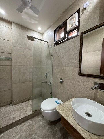 Bathroom in 3 BHK Apartment at Jahaz Apartments, Paschim Vihar – for Rent