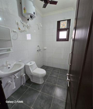Bathroom in 1 BHK Builder Floor at Risland Sky Mansion, Chattarpur – for Rent