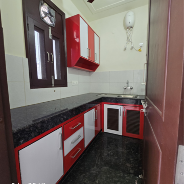 Kitchen in 1 BHK Builder Floor at Risland Sky Mansion, Chattarpur – for Rent