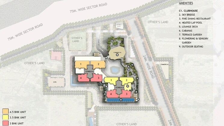 Master Plan, signature-global-twin-tower-dxp 3 Bedroom 2650 Sq.Ft. Apartment In Sector 84 Gurgaon 9002193