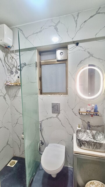 Bathroom in 1.5 BHK Apartment at Crystal Paradise, Andheri West – for Rent