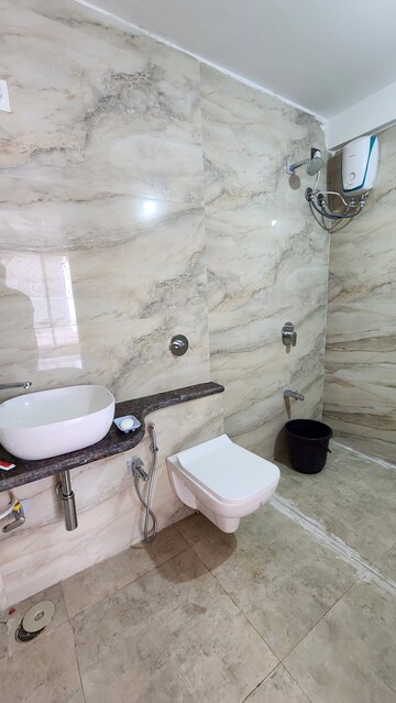 Bathroom in 2 BHK Apartment at Lake View Apartments Powai, Powai – for Rent