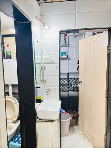 Bathroom in 1 BHK Apartment at Geetai CHS, Kharghar Sector 21 – for Rent