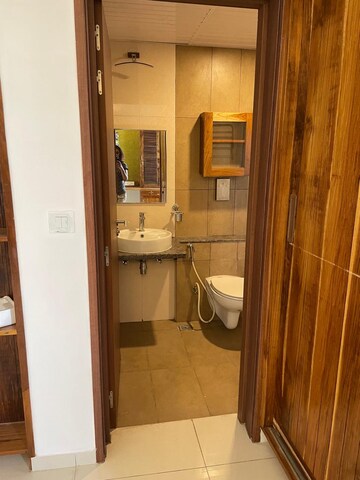 Bathroom in 4 BHK Apartment at LnT Raintree Boulevard, Hebbal – for Rent