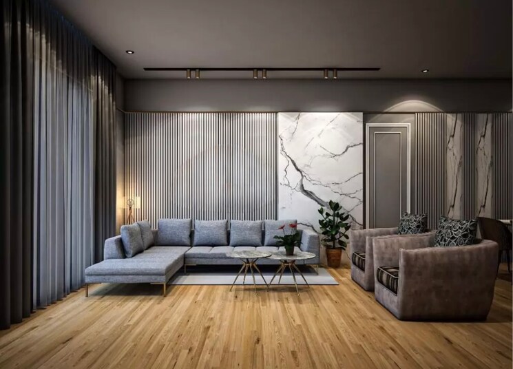 Living Room, anant-raj-the-estate-floors 3 Bedroom 1600 Sq.Ft. Builder Floor In Sector 63a Gurgaon 9002883