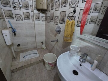 Bathroom in 3 BHK Apartment at AVJ Amba Homes, Indrapuram – for Rent