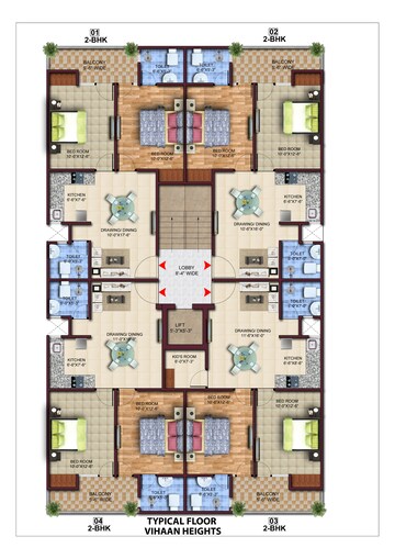 Floor Plan in 2 BHK Builder Floor at Khodna Kalan – for Sale